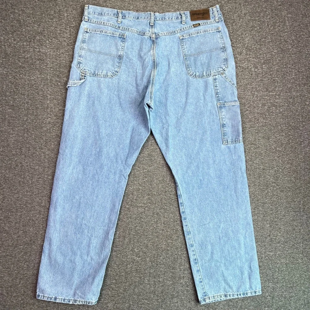 Wrangler Jeans Men Fits42x31.5 Light Carpenter Workwear Denim Western Rodeo Farm
